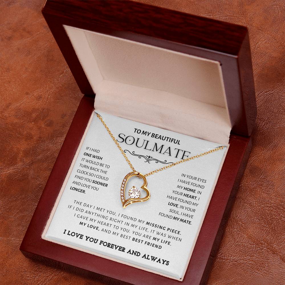 Gift for Soulmate "In Your Eyes I Have Found My Home" Necklace