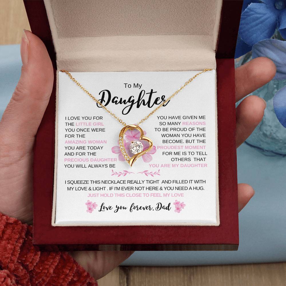 To My Daughter From Dad |  Love knot Necklace | Perfect Daughter Gift