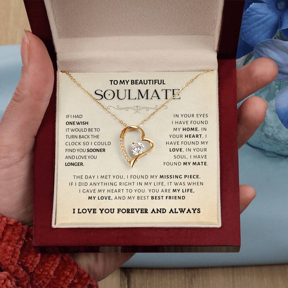 Gift for Soulmate "In Your Eyes I Have Found My Home" Necklace