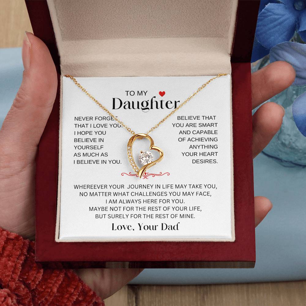 To My Daughter from Dad | Special Gift  for Daughter | Forever Love Necklace