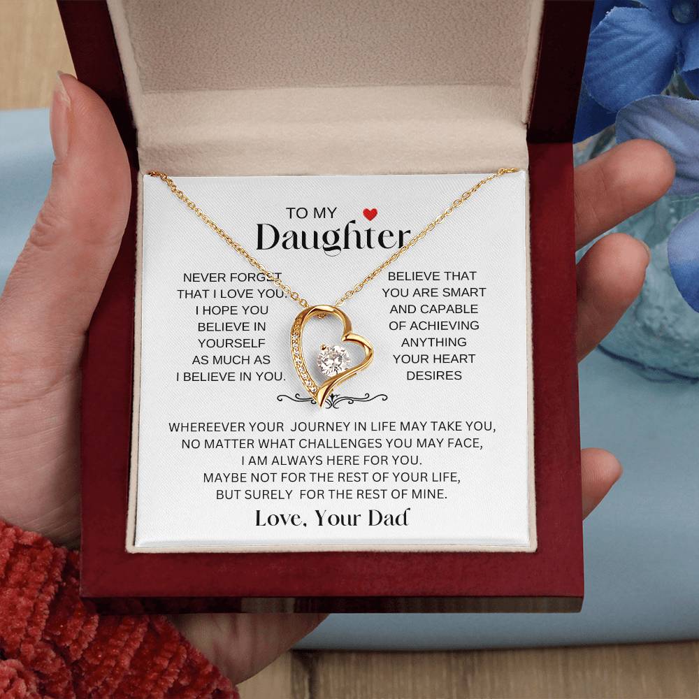 To My Daughter from Dad | Beautiful  Forever Love Necklace