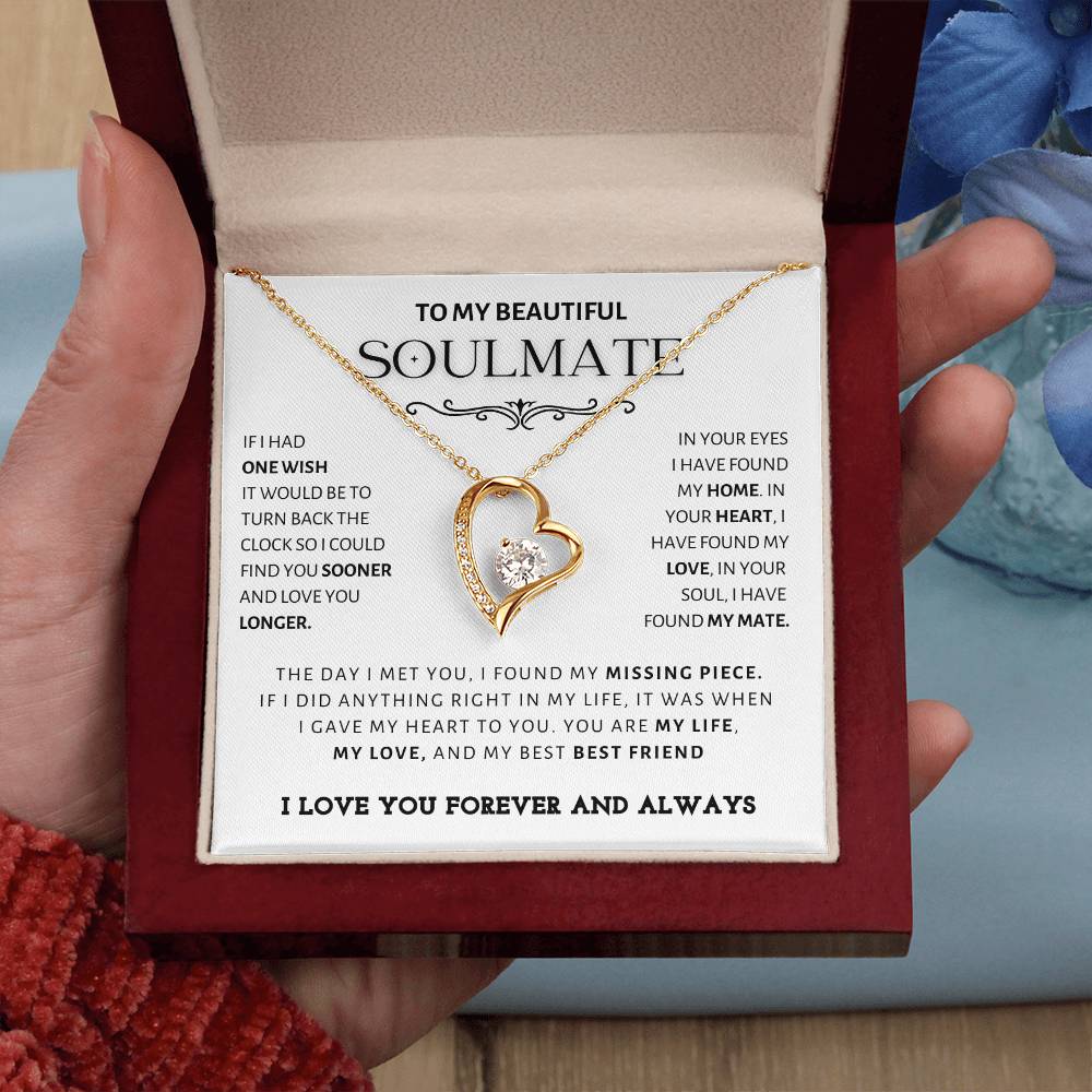 Gift for Soulmate "In Your Eyes I Have Found My Home" Necklace