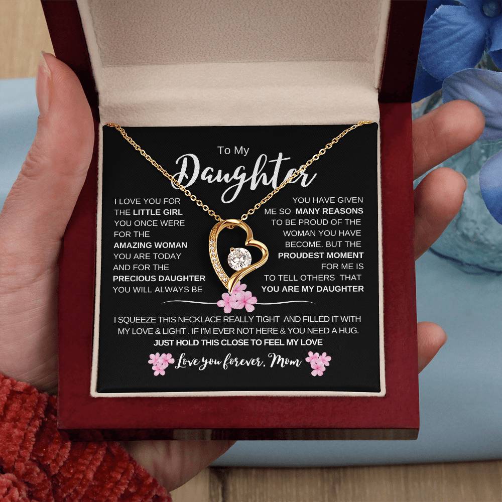 To My Daughter From Dad |  Forever Love  Necklace | Perfect Daughter Gift