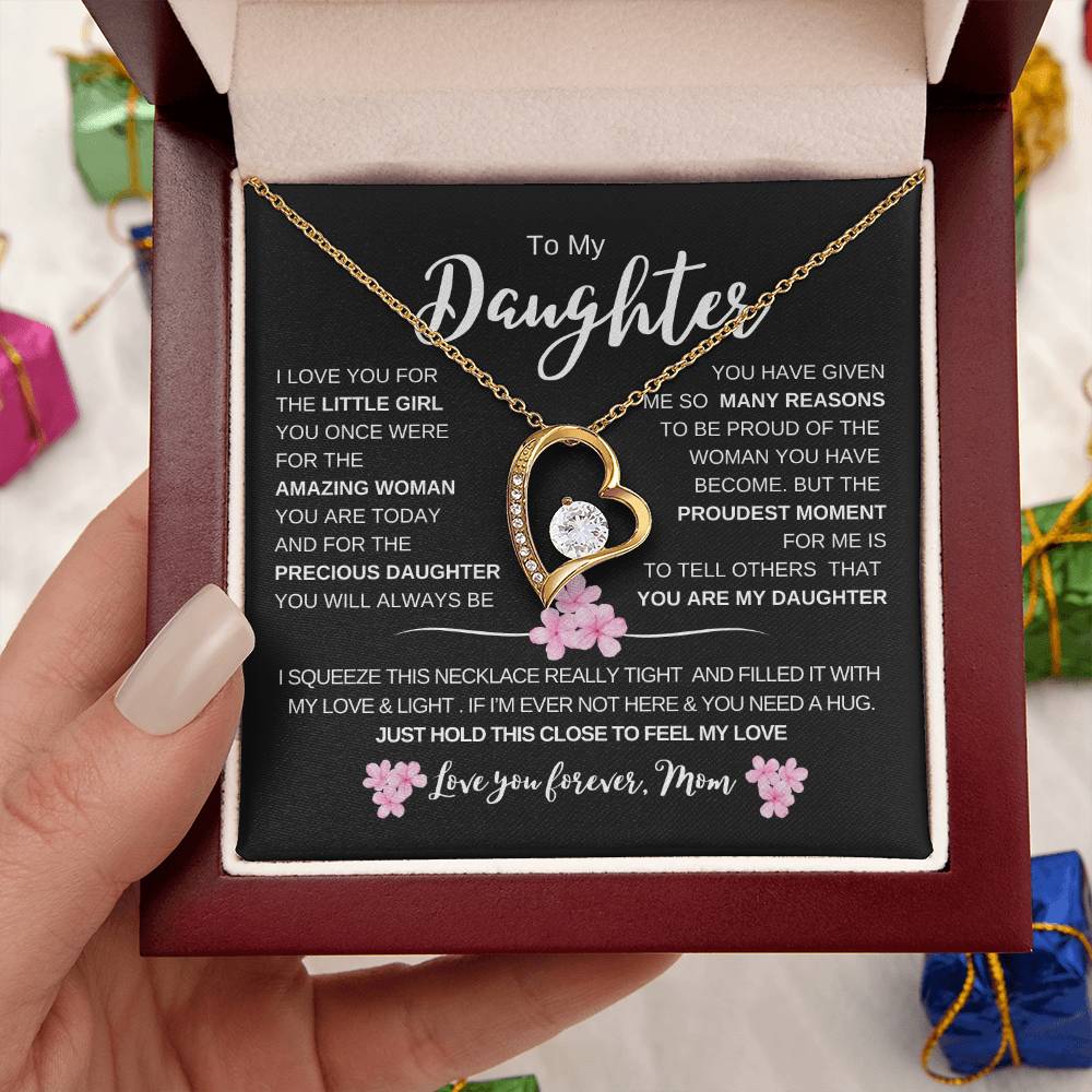 To My Daughter From Dad |  Forever Love  Necklace | Perfect Daughter Gift