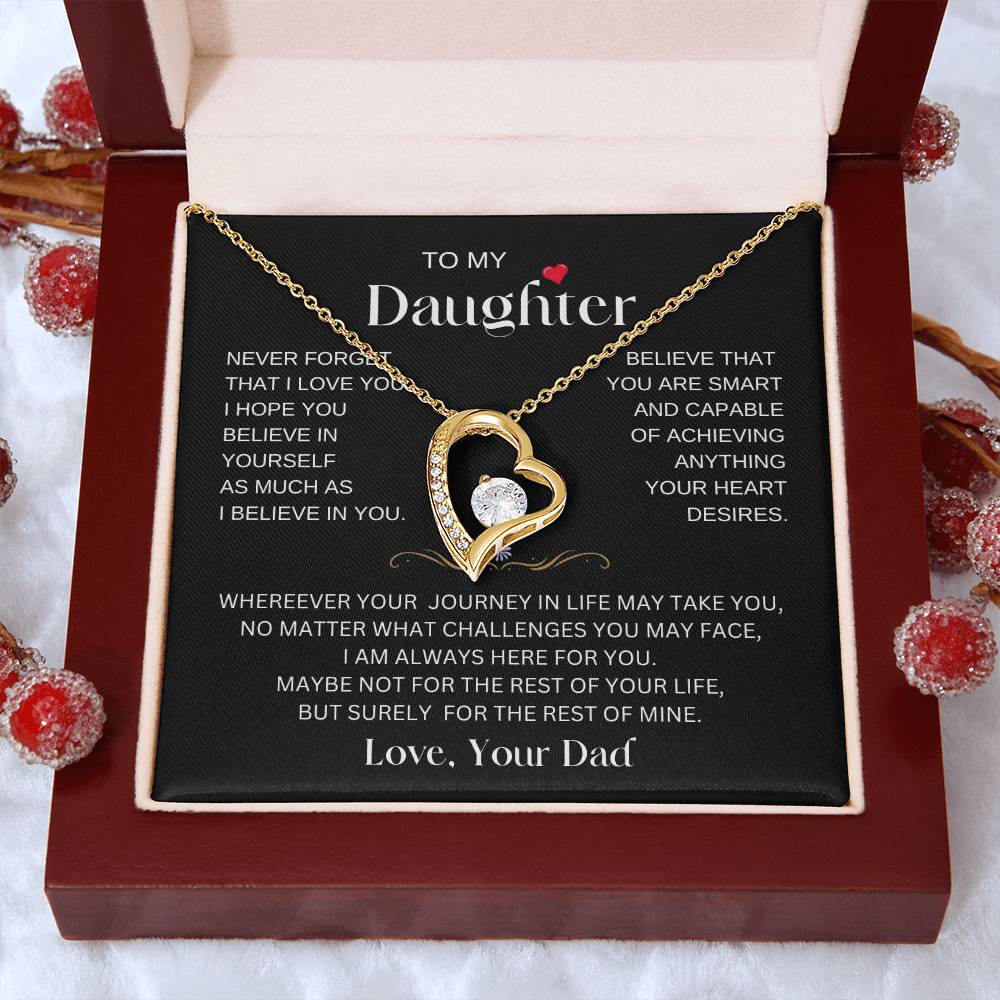 To My Daughter from Dad | Special Gift  for Daughter | Forever Love  Necklace
