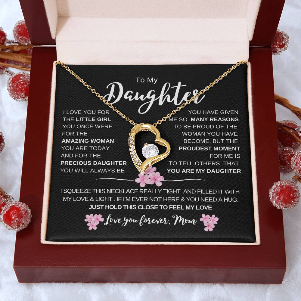 To My Daughter From Dad |  Forever Love  Necklace | Perfect Daughter Gift