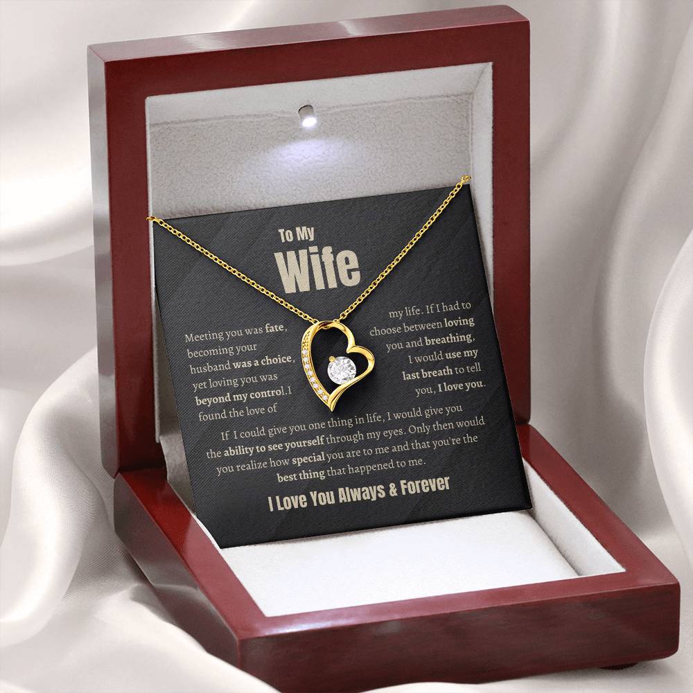 Wife Forever Love Necklace | Meeting You Was Fate |  Perfect Gift To Let Her Know She's  Your Heart