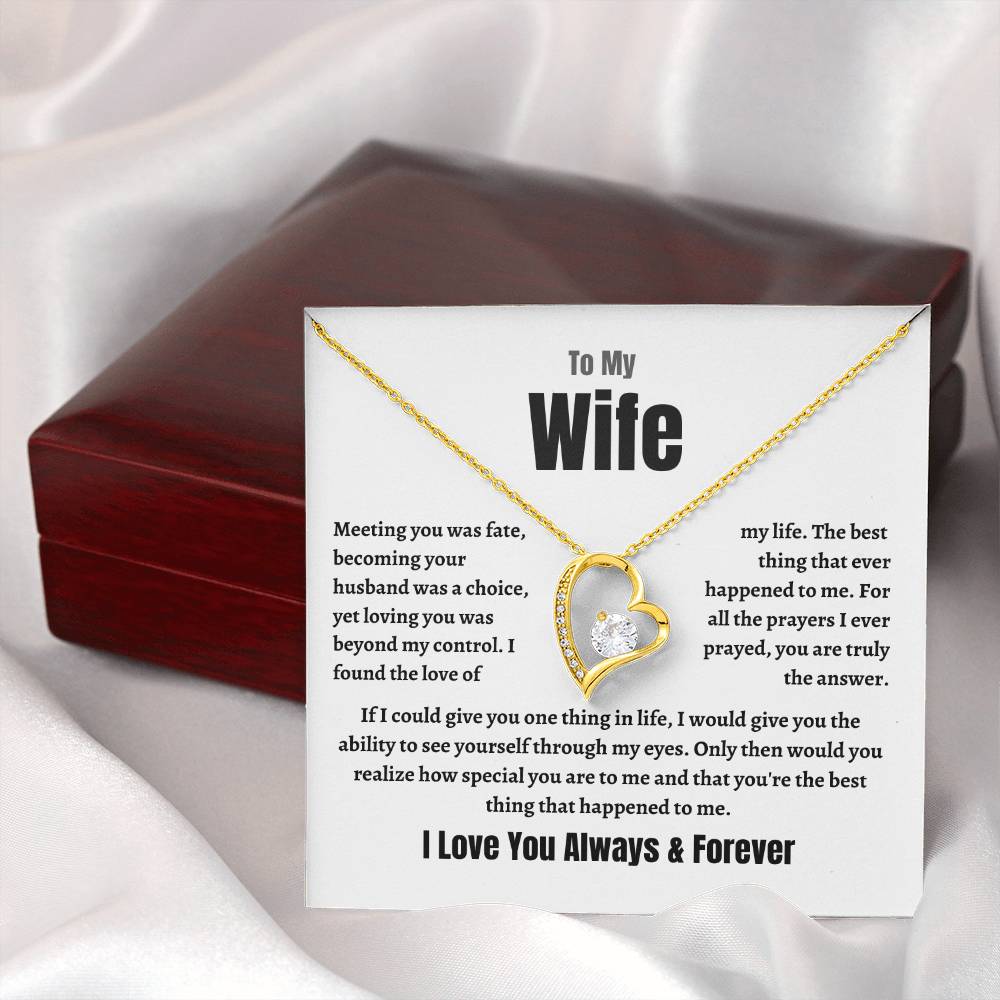 Wife Forever Love Necklace | Meeting  You Was Fate |  Perfect Gift For Her!