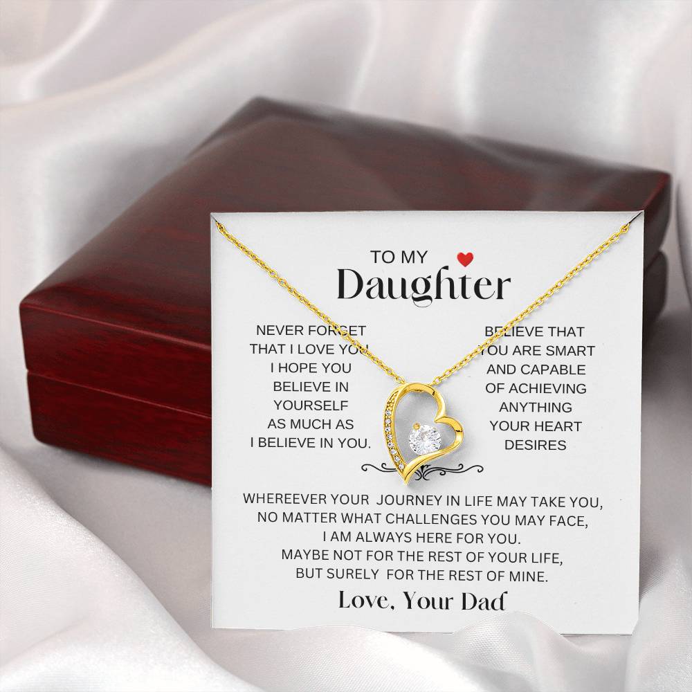 To My Daughter from Dad | Beautiful  Forever Love Necklace