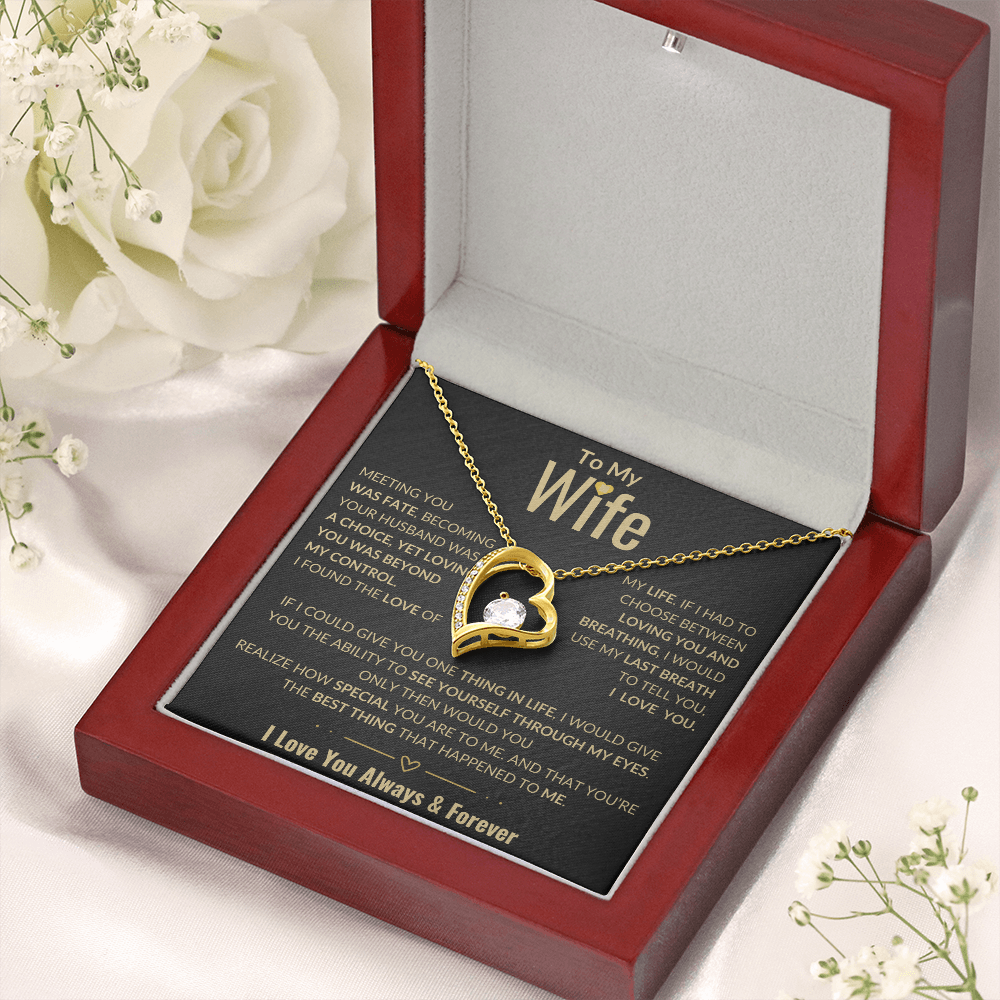 To My Wife Forever Love Necklace | Perfect Wife Gift | Meeting You Was Fate