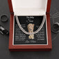 Perfect Gift from Father to Son | Cuban Chain with Cross for Son | Meaningful Gift for Son from Dad