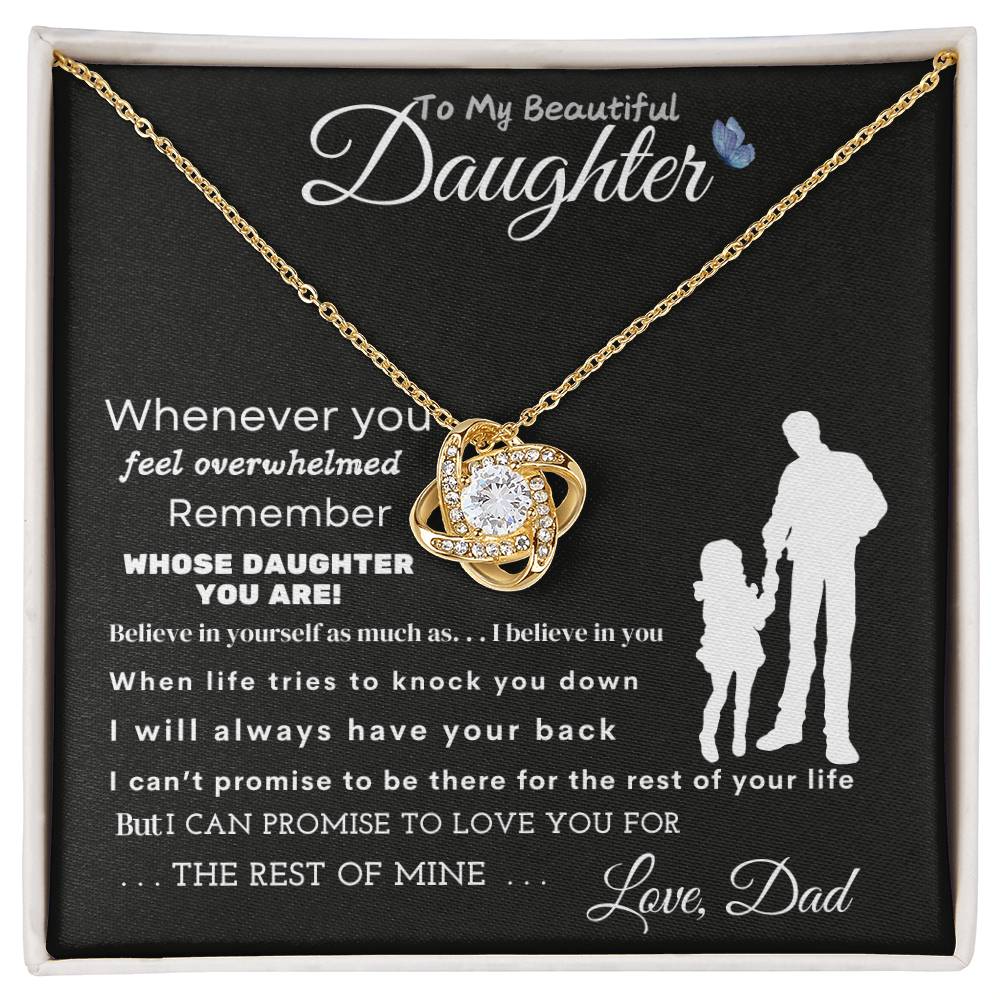 To My Beautiful Daughter | Love Knot Necklace | Perfect Daughter Gift