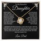 To My Daughter | Never Forget I love you | Love knot Necklace