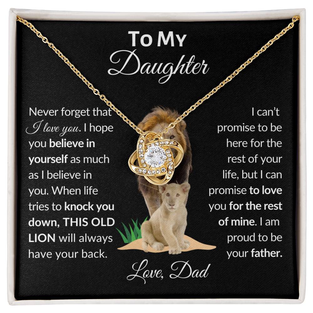 Perfect Gift From Dad To Daughter | Love Knot Necklace | Christmas| Thanksgiving