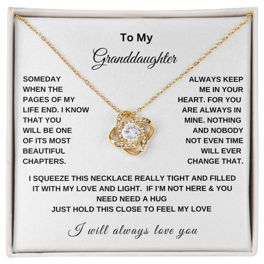 To My Granddaughter | Love Knot Necklace WB