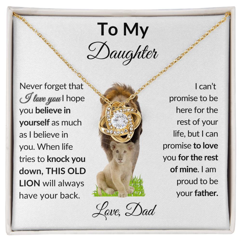 Perfect Gift From Dad To Daughter | Love Knot Necklace | Christmas| Thanksgiving