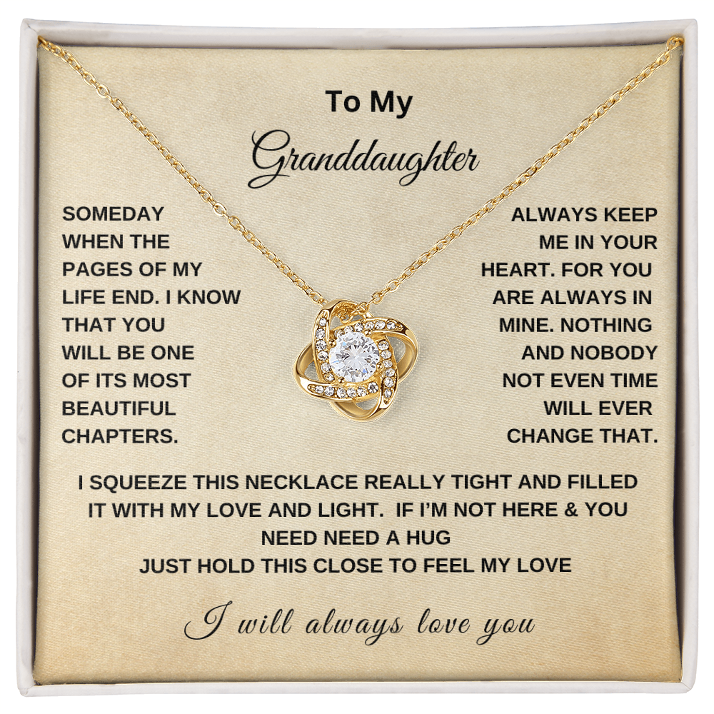 To My Granddaughter | Love Knot Necklace WB