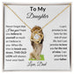 To My Daughter From Dad | Love Knot Necklace | Special Occasion Gift