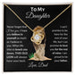 To My Daughter From Dad | Love Knot Necklace | Special Occasion Gift