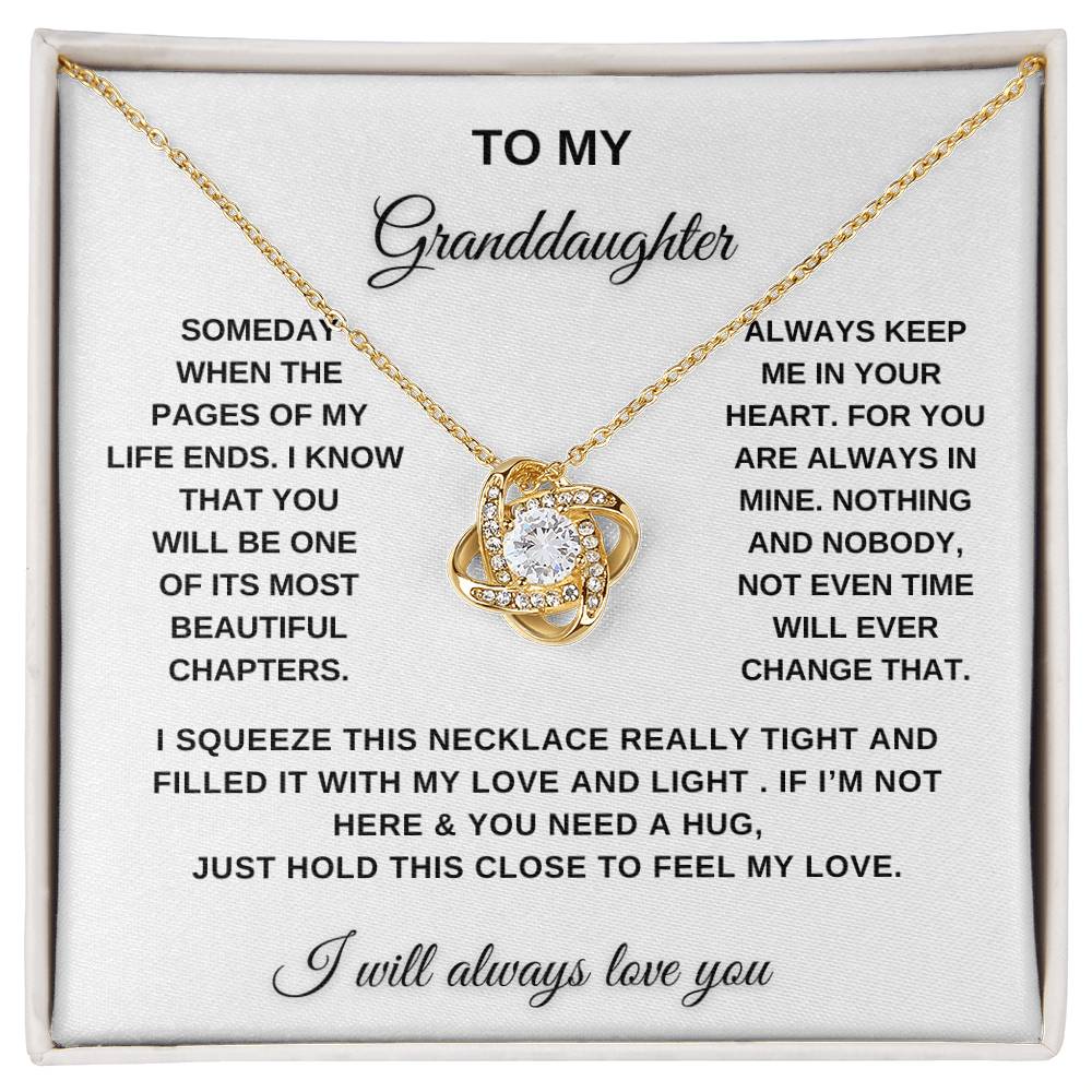 To My Granddaughter | Loveknot Necklace  WB