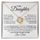 To My Daughter Love knot Necklace | Never Forget That I Love You Daughter From Dad