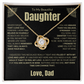 To My Daughter | Never Forget I Love You Forever | Love knot Necklace