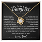 To My Daughter Love knot Necklace | Never Forget That I Love You Daughter From Dad