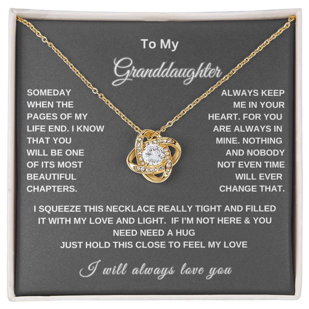 To My Granddaughter | Love Knot Necklace WB