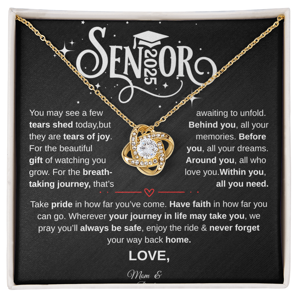 Personalized Senior 2025 | Take Pride in How Far You've Come| Love Knot Necklace