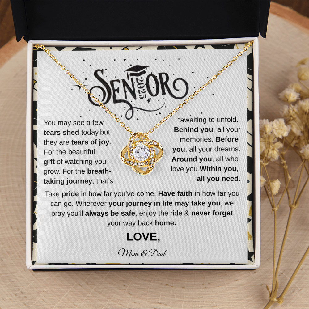 Senior 2025 | Take Pride In How Far You've Come | Love Knot Necklace