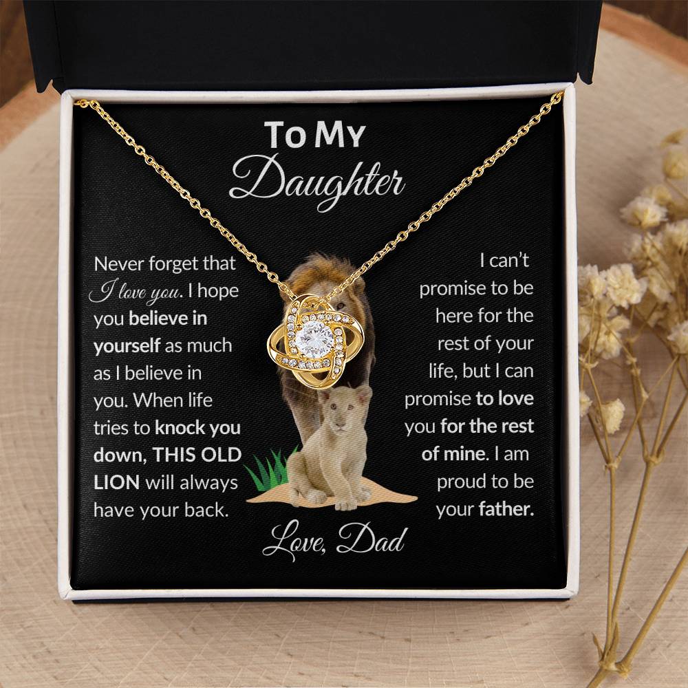 Perfect Gift From Dad To Daughter | Love Knot Necklace | Christmas| Thanksgiving