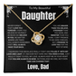 To My Daughter | Never Forget I Love You Forever | Love knot Necklace