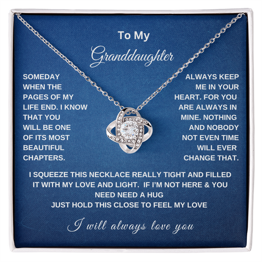 To My Granddaughter | Love Knot Necklace WB