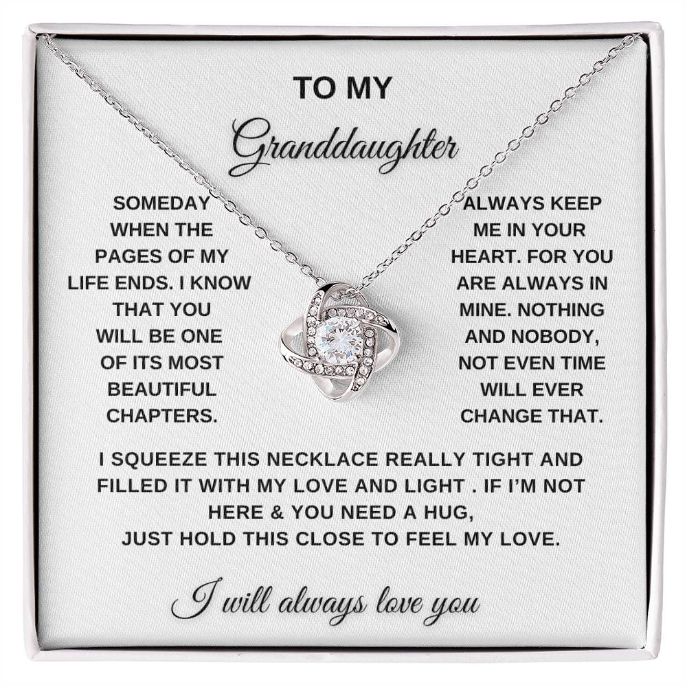 To My Granddaughter | Loveknot Necklace  WB