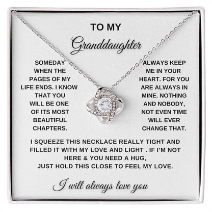 To My Granddaughter | Loveknot Necklace  WB