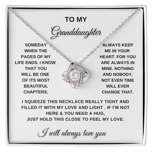 To My Granddaughter | Loveknot Necklace  WB