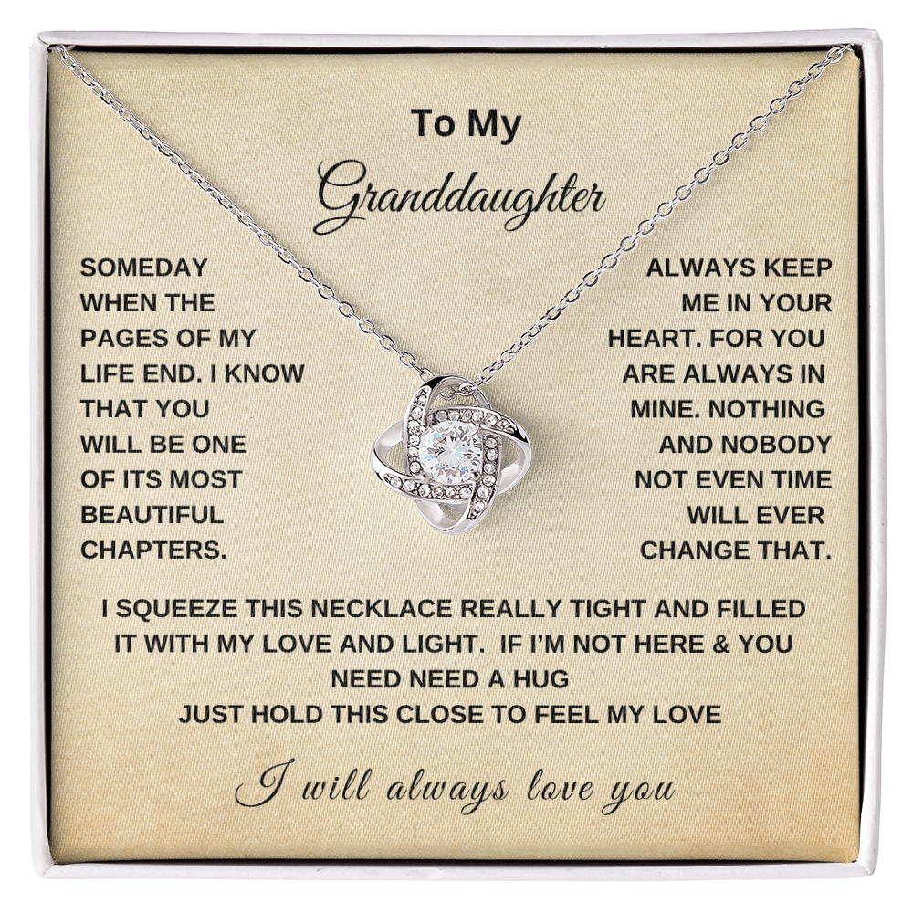 To My Granddaughter | Love Knot Necklace WB
