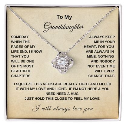 To My Granddaughter | Love Knot Necklace WB