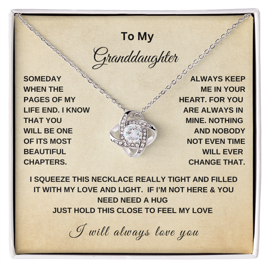 To My Granddaughter | Love Knot Necklace WB