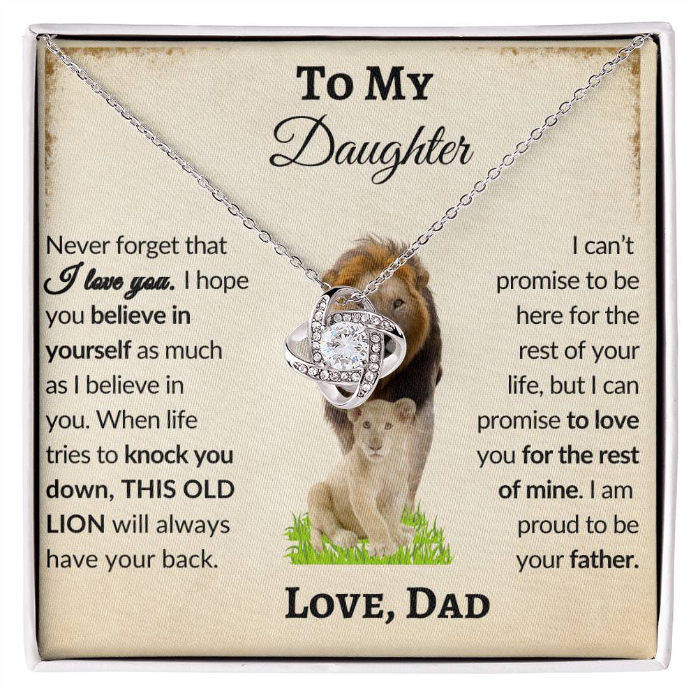 Perfect Gift Every Daughter Will Love | From Dad To Daughter | Love Knot Necklace