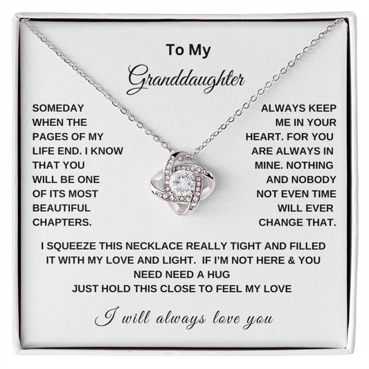 To My Granddaughter | Love Knot Necklace WB