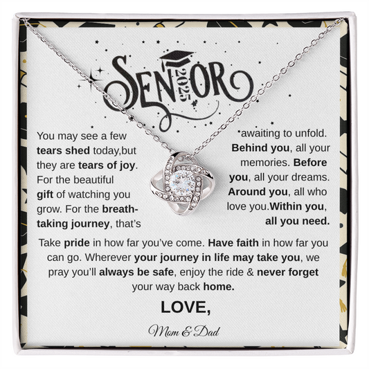 Senior 2025 | Take Pride In How Far You've Come | Love Knot Necklace