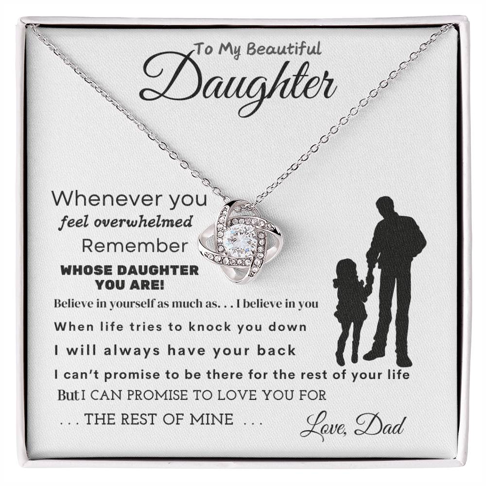 To My Beautiful Daughter | Love Knot Necklace | Perfect Daughter Gift