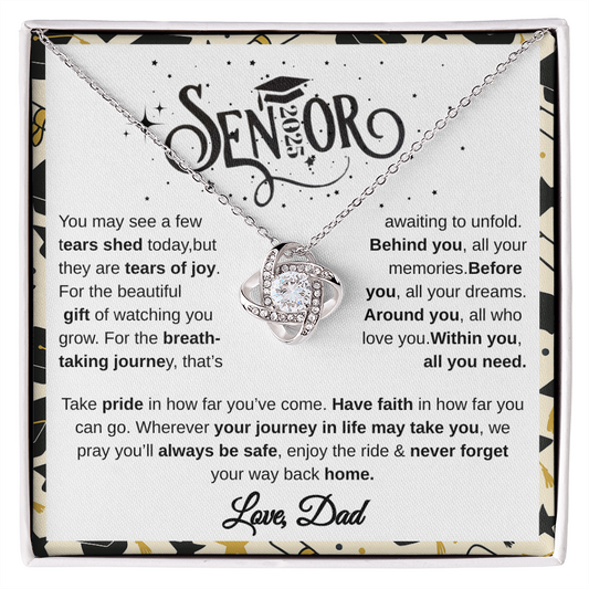 Senior 2025 | Take Pride In How Far You've Come! Love Knot Necklace