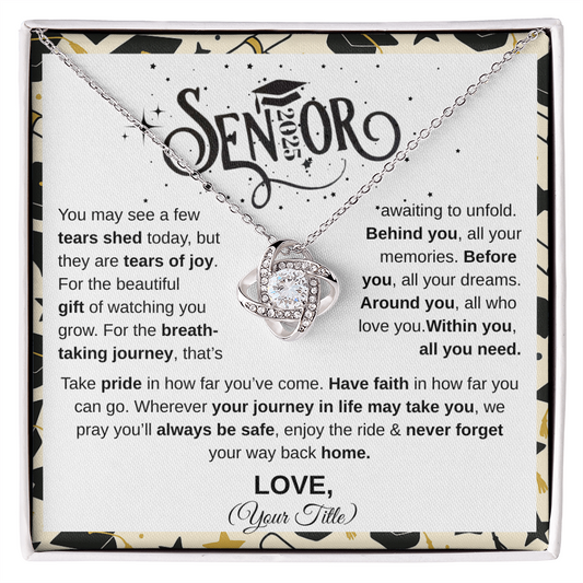 Senior 2025 | Take Pride In Far You've Come | Love Knot Necklace