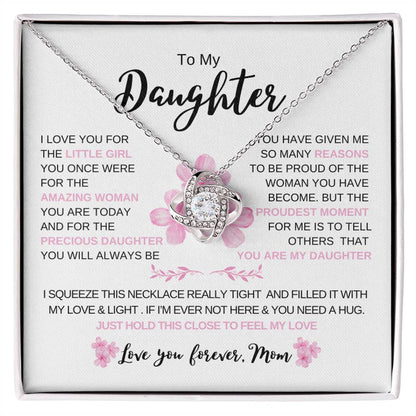 To My Daughter From Dad |  Love knot Necklace | Perfect Daughter Gift
