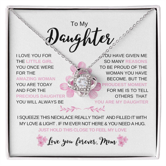 To My Daughter From Dad |  Love knot Necklace | Perfect Daughter Gift