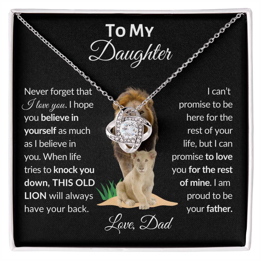 Perfect Gift From Dad To Daughter | Love Knot Necklace | Christmas| Thanksgiving