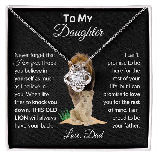 Perfect Gift From Dad To Daughter | Love Knot Necklace | Christmas| Thanksgiving