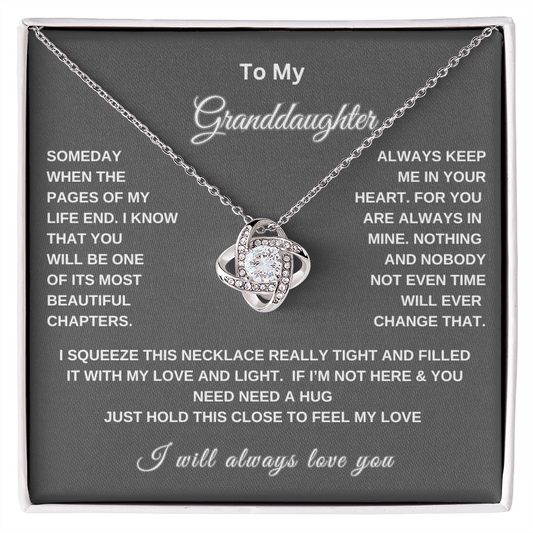 To My Granddaughter | Love Knot Necklace WB